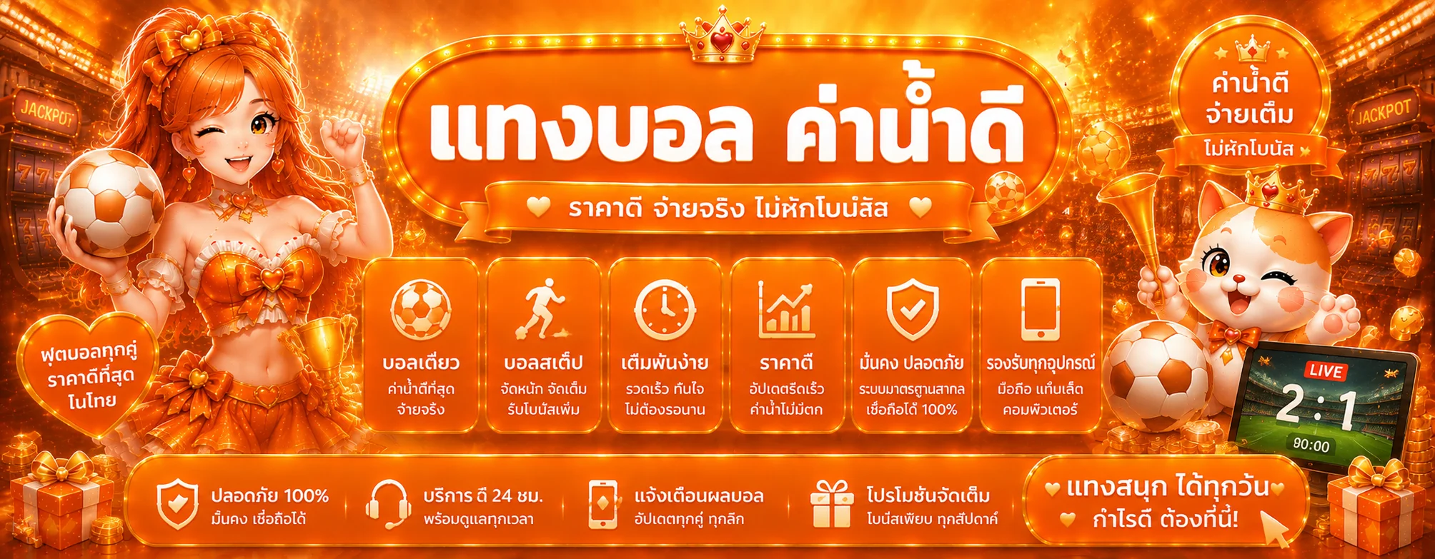 แบนเนอร์แทงบอลออนไลน์ VECA999 พร้อมราคาบอลลีกใหญ่